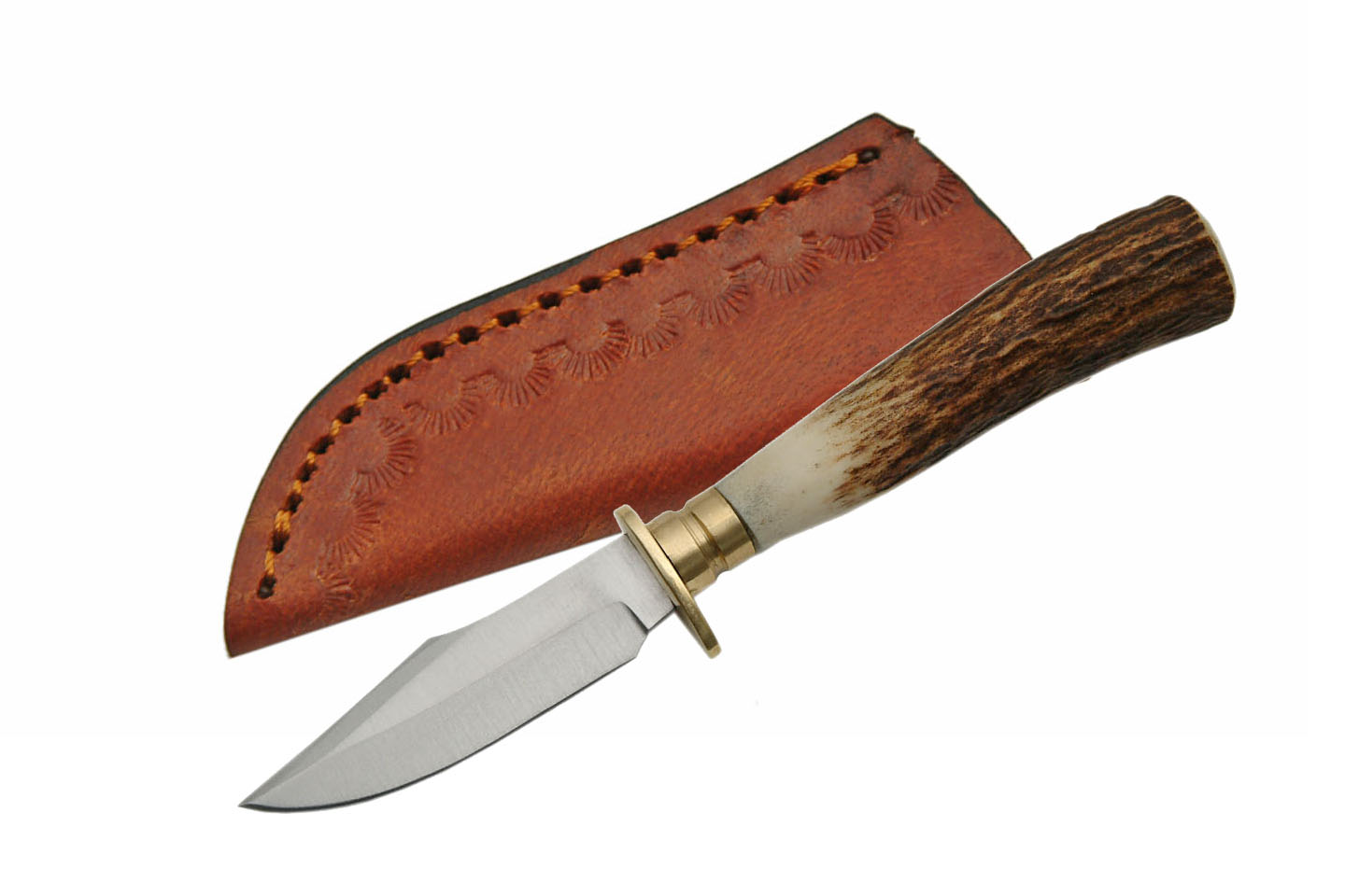 5.25″ Mini Stag Skinner Knife With Sheath 5.25″ Mini Stag Skinner Knife With Sheath