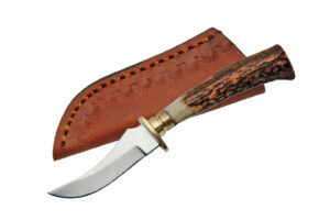 5.25″ Small Stag Hunter Knife With Leather Sheath 5.25″ Small Stag Hunter Knife With Leather Sheath