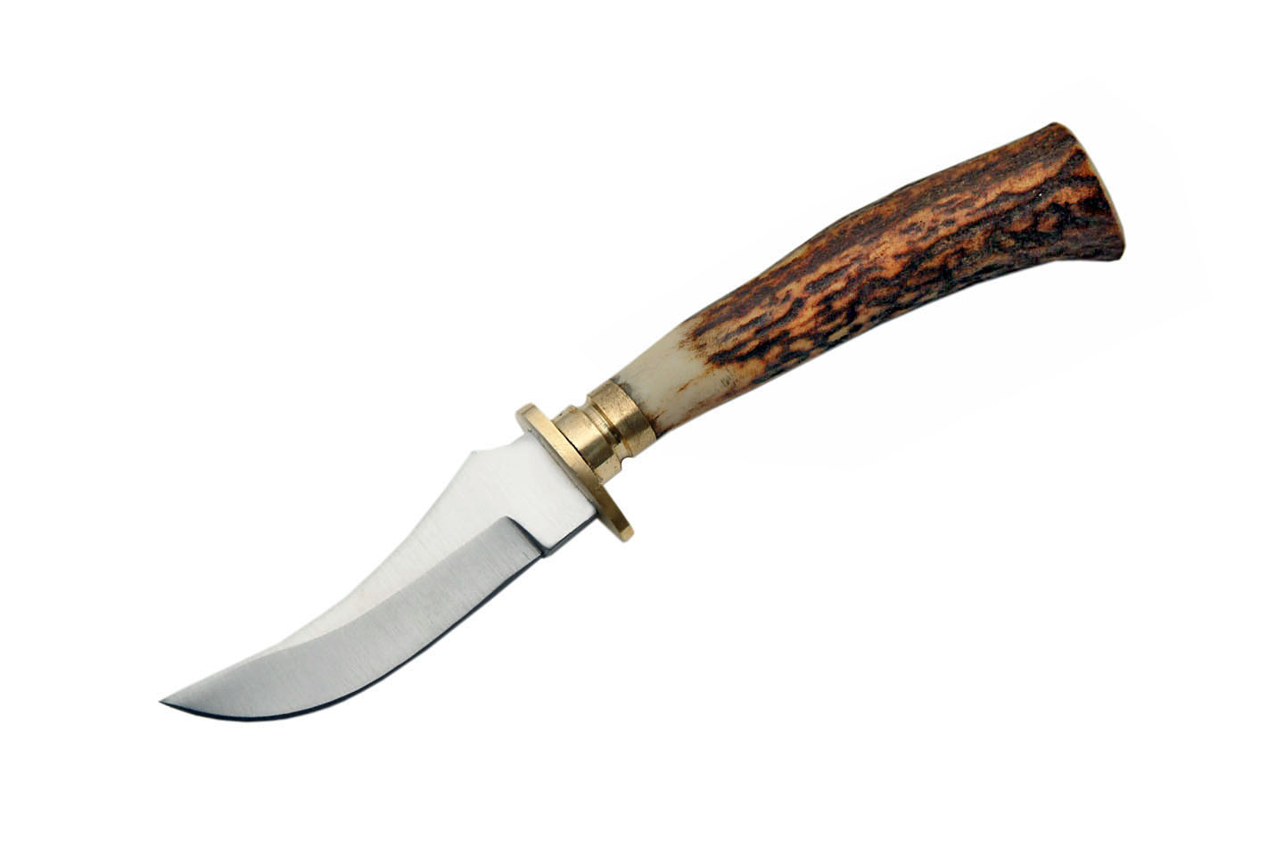 5.25″ Small Stag Hunter Knife With Leather Sheath 5.25″ Small Stag Hunter Knife With Leather Sheath