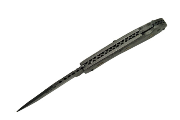 Mosaic Pins Damascus Steel Blade & Handle 7 inch Edc Pocket Folding Knife