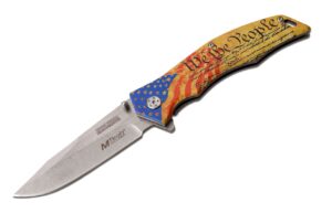 We The People Stainless Steel Blade | Aluminum Handle 5 inch EDC Spring Assisted Pocket Folding Knife