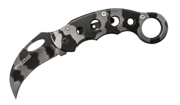 Smith & Wesson Carbon Stainless Steel Blade | Titanium Coated Handle 8 inch Edc Karambit Knife