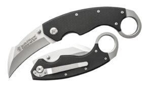 Smith & Wesson Carbon Stainless Steel Blade | G10 Handle 7.9 inch Edc Karambit Knife