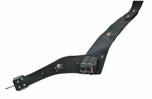 Black Leather Frog Belt / Pouch