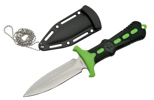 Zom-B Neck Knife Stainless Steel Blade | Rubber & Plastic Handle 6.5 inch Hunting Knife