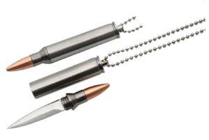 Bullet Necklace Stainless Steel 3 inch Neck Knife