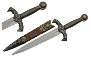 King Arthur Stainless Steel Blade | Cord Wrapped Handle 17.5 inch Dagger Knife