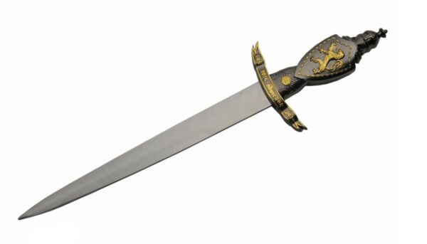 Lion Crusader Stainless Steel Blade | Zinc Alloy Handle 15.25 inch Edc Dagger Knife