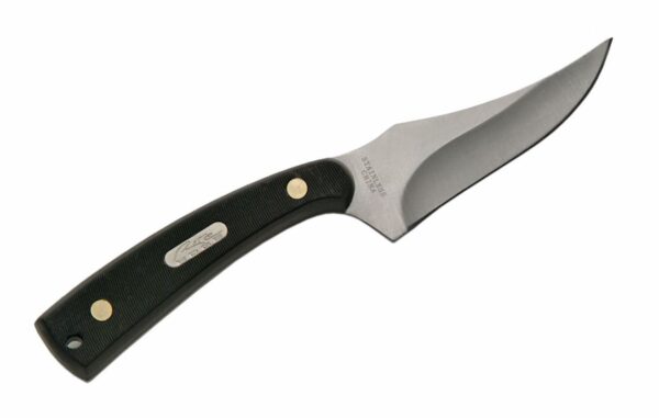 7" BLACK TRAILING POINT SKINNER KNIFE