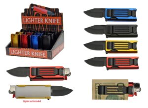 12 PIECE LIGHTER KNIFE DISPLAY