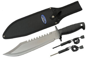 Outdoor Beast Stainless Steel Blade | Rubberized Handle 15 inch Edc Hunting Knife