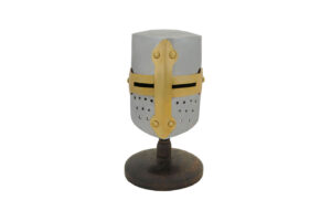 Brass Crusader Mild Steel Miniature Display Helmet