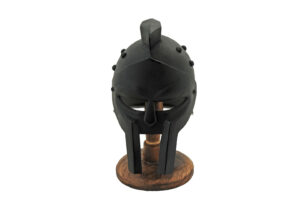 Gladiator Black Finish 18 Guage Stainless Steel Miniature Display Helmet