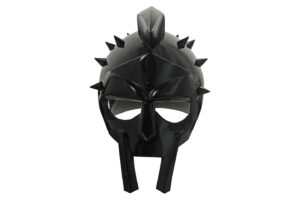Medieval Gladiator Black 18 Guage Steel Helmet