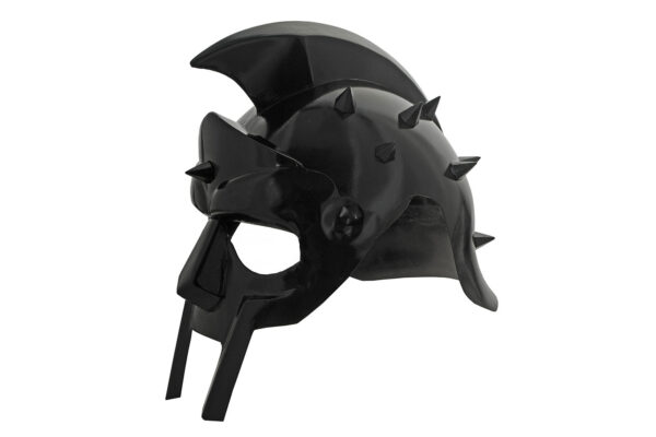 Medieval Gladiator Black 18 Guage Steel Helmet