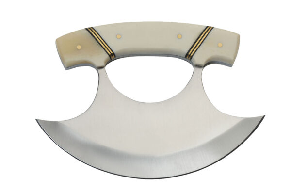 Rite Edge Stainless Steel Blade | Bone Handle 5.5 inch Edc Ulu Knife