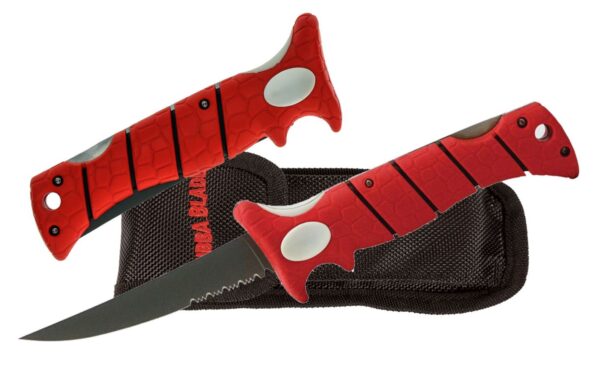 Bubba Lucky Lew Carbon Steel Blade | Non-Slip Grip Handle 11 inch Edc Folding Knife