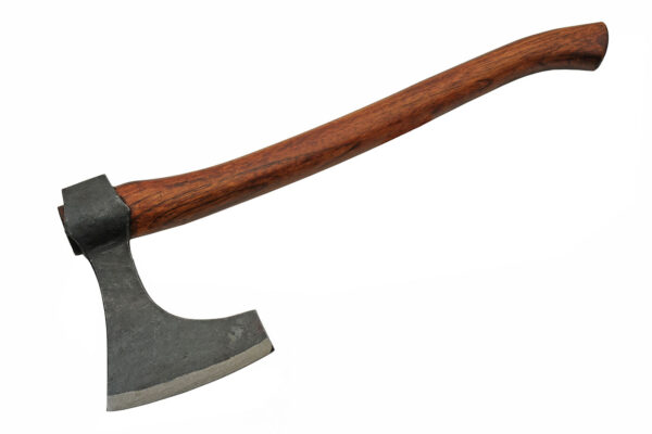 Viking Carbon Steel Blade | Wooden Handle 17 inch Bearded Axe