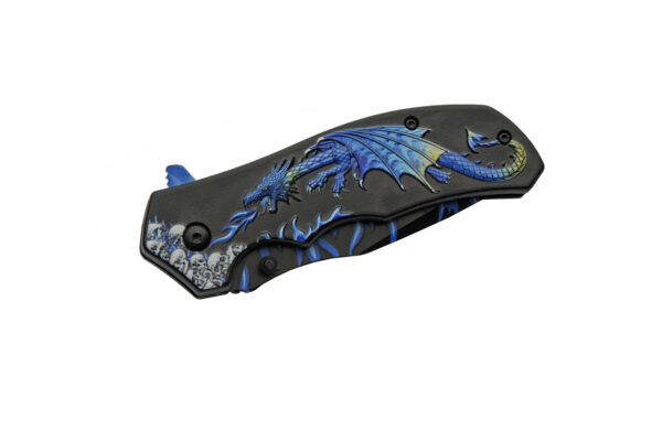 Blue Dragon Stainless Steel Blade | Abs Handle 8.25 inch Edc Folding Knife