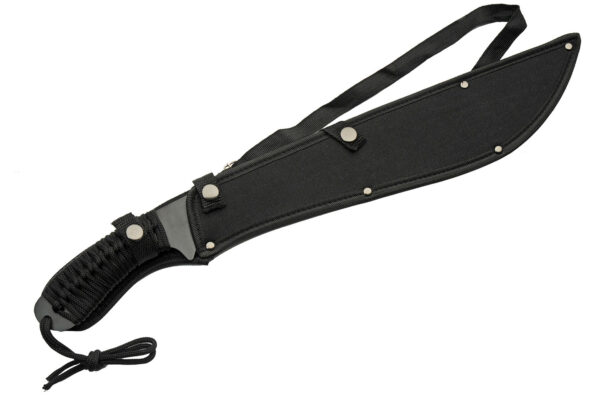 Bushweed Curved Stainless Steel Blade | Cord Wrapped Handle 21 inch Edc Hunting Machete