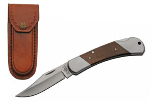 Lockback Stainless Steel Blade | Wooden Handle 4.75 inch Edc Pocket Folding Knife