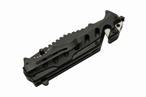 Black Tactical Stainless Steel Blade | Abs Handle 4.75 inch Edc Pocket Folding Knife