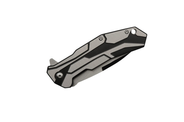 Raider Black Titanium Finish Stainless Steel Blade | Steel Handle 8 inch Pocket Folding EDC Knife