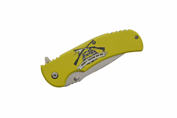 Dont Tread On My Guns Stainless Steel Blade | Metal Two Tone Handle 4.5 inch Edc Pocket Folder