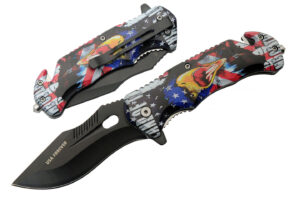 USA Forever Stainless Steel Blade | Abs Handle 4.75 inch Edc Pocket Folding Knife