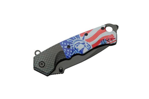 Lady Liberty Stainless Steel Blade | Abs Handle 4.75 inch Edc Pocket Folding Knife