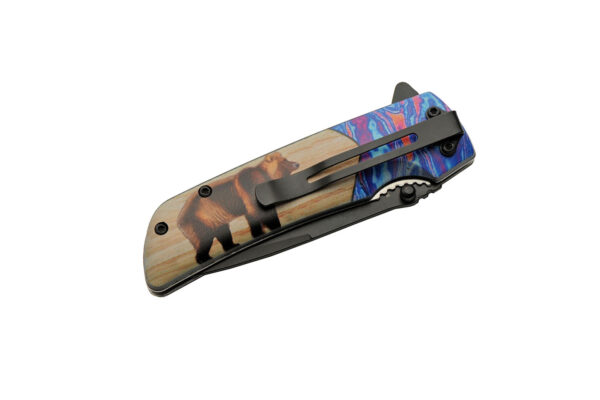 Voodo Bear Stainless Steel Blade | Abs Handle 4.5 inch Pocket Folding Knife