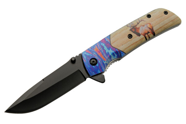 Voodo Deer Stainless Steel Blade | Abs Handle 4.5 inch Pocket Folding Knife
