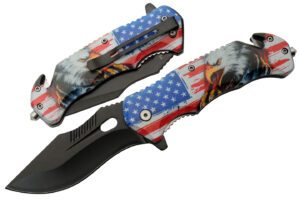 USA Eagle Pride Stainless Steel Blade | Abs Handle 4.75 inch Edc Pocket Folder