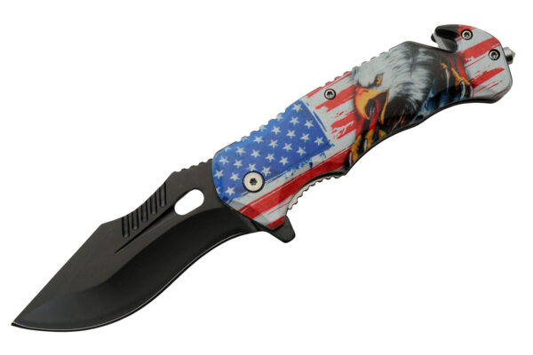 USA Eagle Pride Stainless Steel Blade | Abs Handle 4.75 inch Edc Pocket Folder