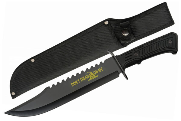 “Don’t Tread On Me” Stainless Steel Blade | Abs Handle 15 inch Hunting Knife