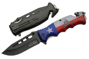 Texas Pride Stainless Steel Blade | Abs Handle 4.75 inch Pocket Folding EDC Knife