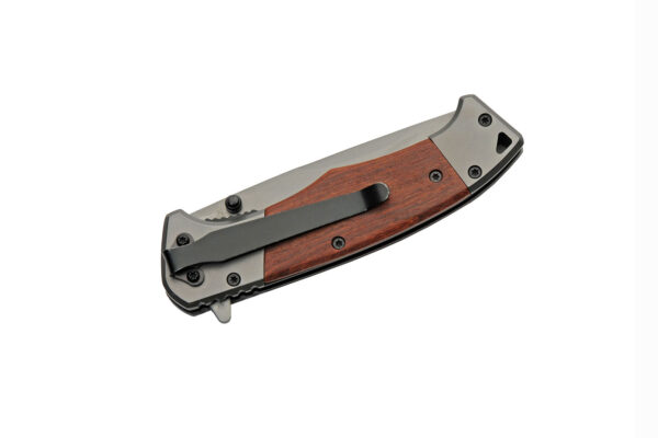 Sleek Engravable Titanium Stainless Steel Blade | Natural Wood Handle 4.5 inch Edc Folding Knife
