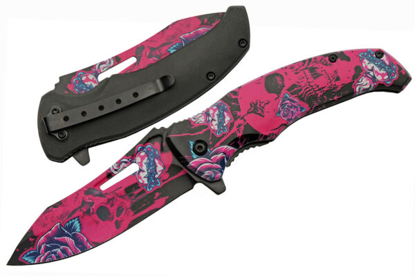 Lovely Bones Folding Knife 8.5″ Stainless Steel Blade