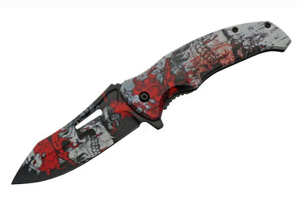 Saw Skull Stainless Steel Blade | Abs Handle 8.5 inch Edc Folding Knife