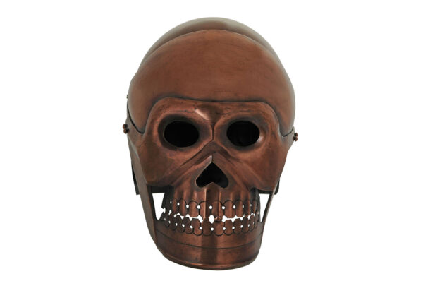 Monkey Skull Copper Plated Flip-Opening 18 Guage Steel Helmet