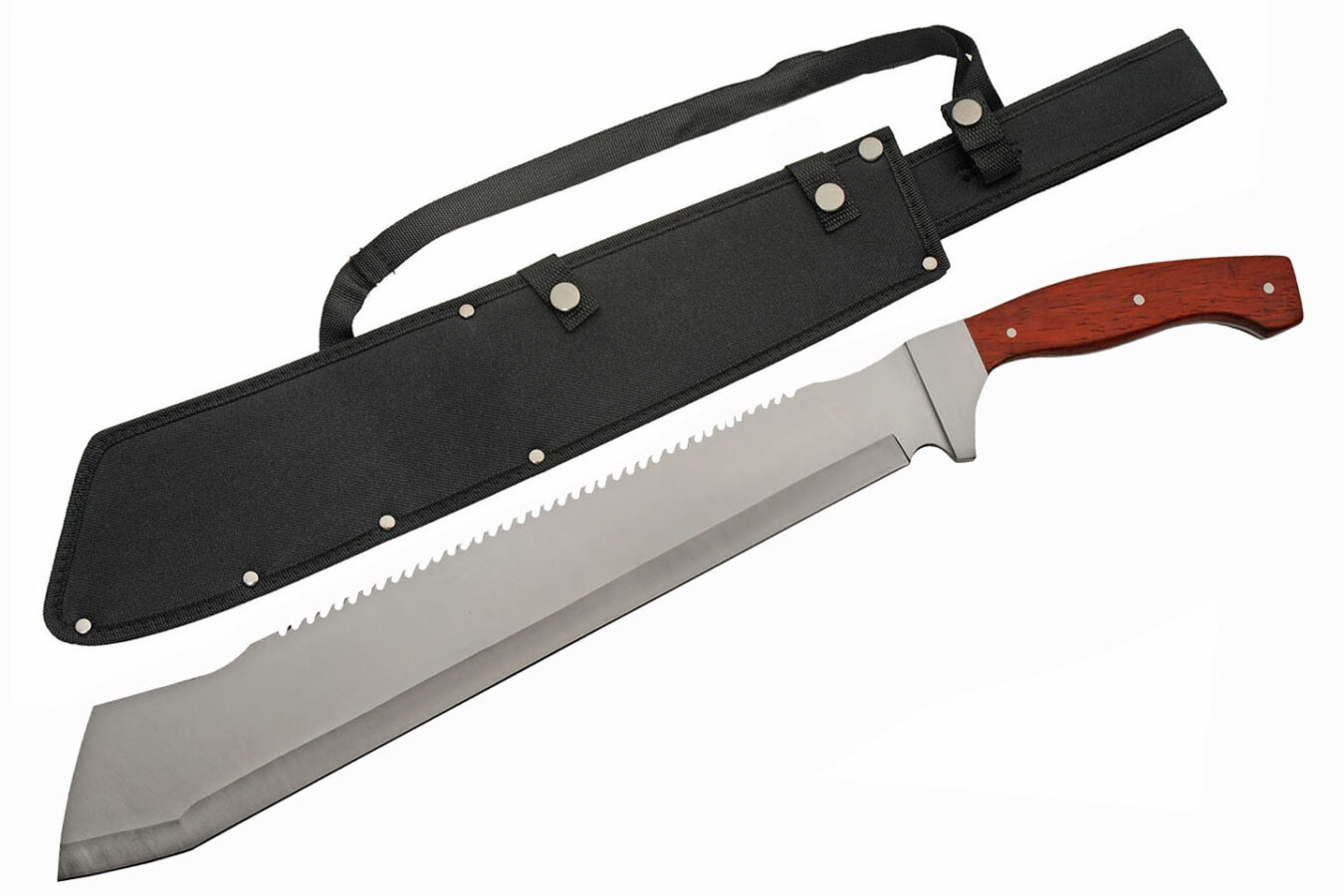 Saw Back Forest Stainless Steel Blade Black Wood Handle 25 inch