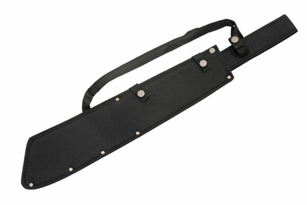 Saw Back Forest Stainless Steel Blade | Black Wood Handle 25 inch Machete Knife