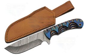 Blue River Damascus Steel Blade | Pakkawood Handle 9 inch Edc Hunting Knife