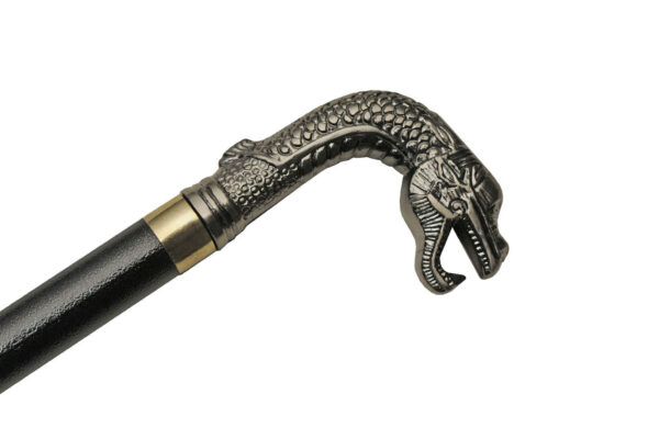Dragon Stainless Steel Blade | Metal Handle 38 inches Walking Cane Sword