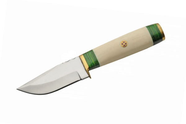 Green Mosaic 7.25″ Hunting Knife