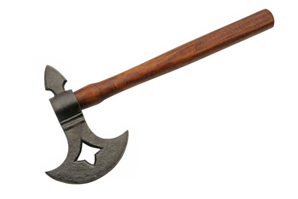 Medieval Carbon Steel Blade | Wood Handle 13 inch EDC Axe