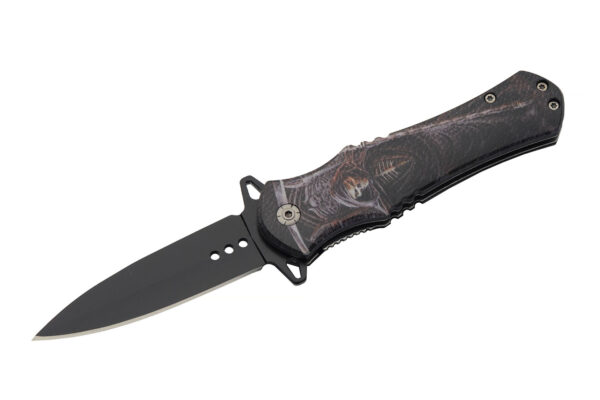 Grim Reaper Stainless Steel Blade | Abs Handle 7.75 inch Edc Folding Knife