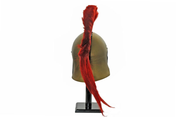 Medieval Roman Centurion Red Crest 18 Gauge Carbon Steel Helmet