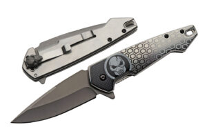 Predator Black Stainless Steel Blade | Stainless Steel Handle 7.75 inch Edc Pocket Folding Knife