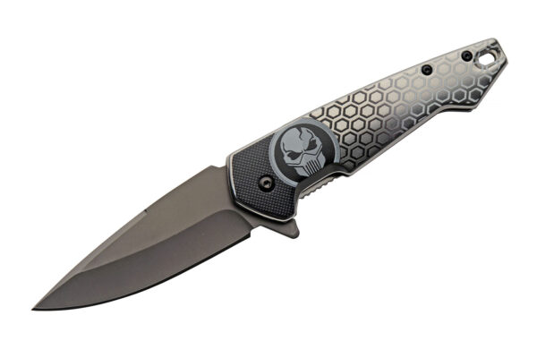 Predator Black Stainless Steel Blade | Titanium Coated Handle 7.75 inch Edc Pocket Folding Knife